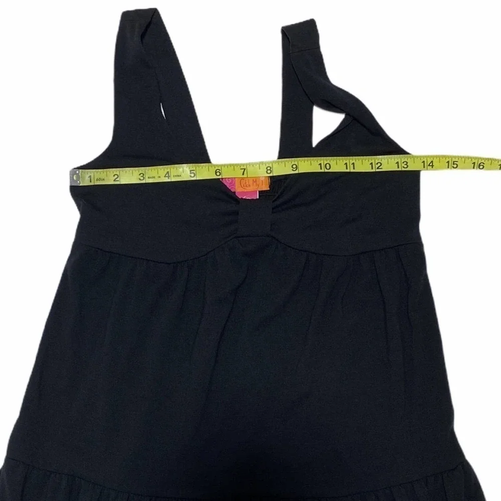 CATCH My I Black Smocked Ruffled Mini Dress Small - Picture 8 of 12
